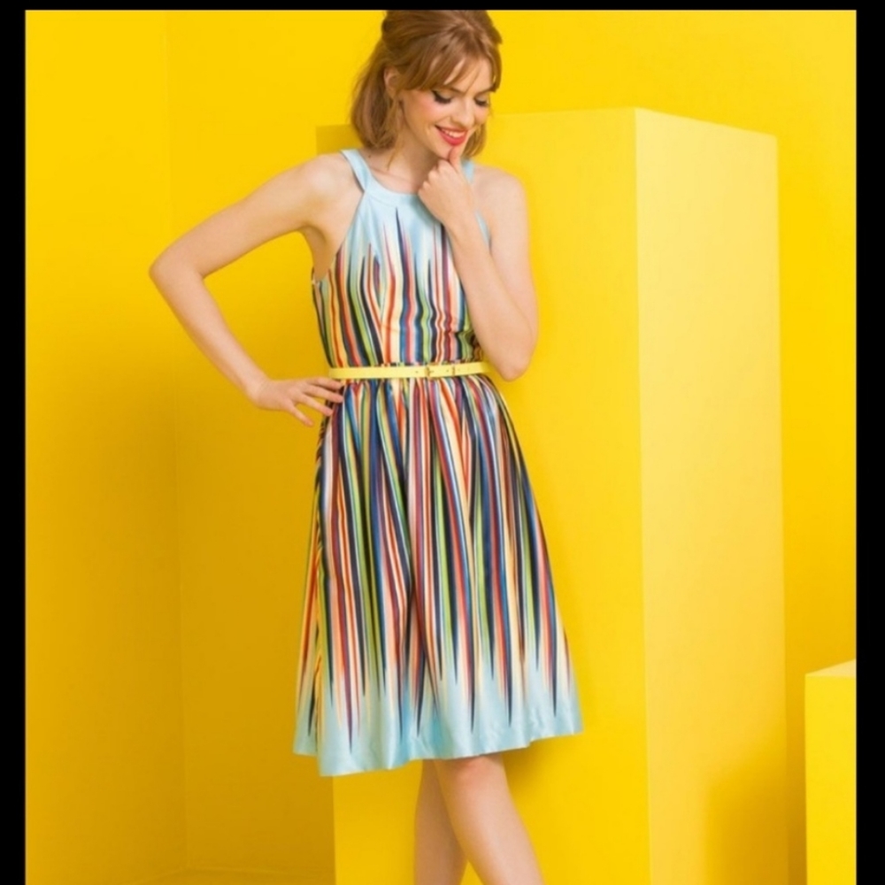 NWT Modcloth What's the Zeal rainbow dress